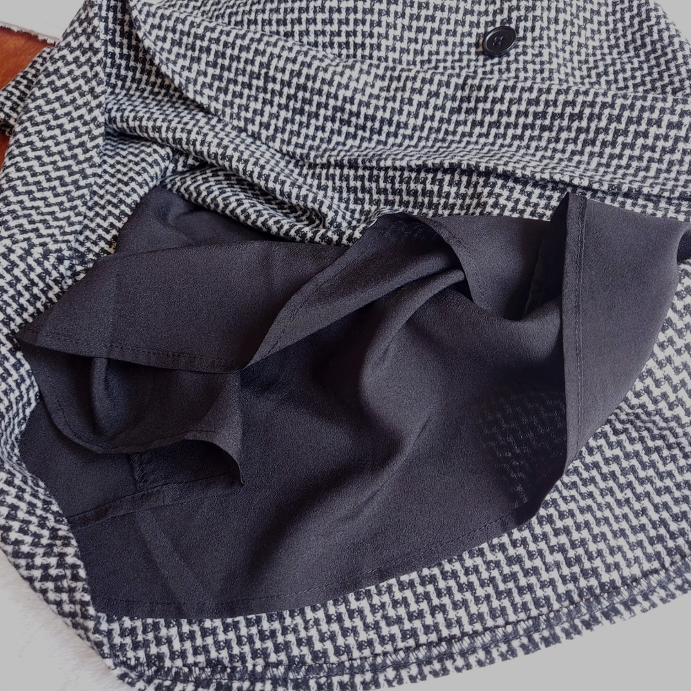 Forever 21 Houndstooth Pinafore Mini Dress S Suspender Preppy Academia Black‎ - Picture 9 of 14